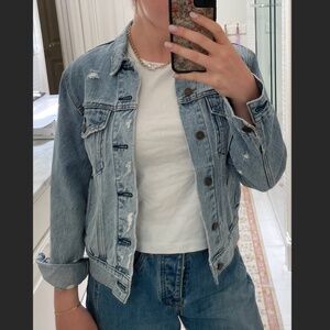 Distressed Lightwash Jean Jacket